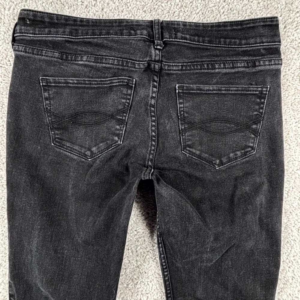Abercrombie & Fitch Womens 6S Faded Black Skinny Jeans W28 L29 Mid Rise Stretch - Picture 5 of 13